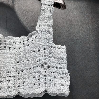 Knitted Hollow Out Crop Top - Image 4