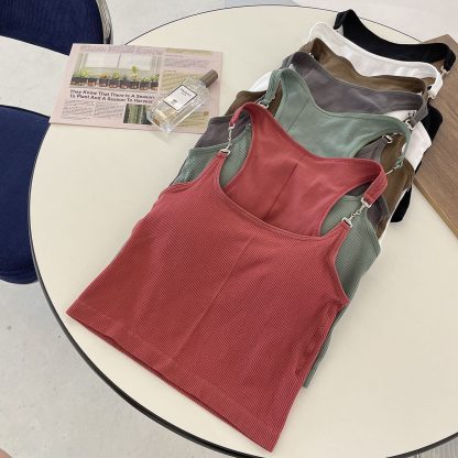 Padded Racerback Crop Tops - Image 6
