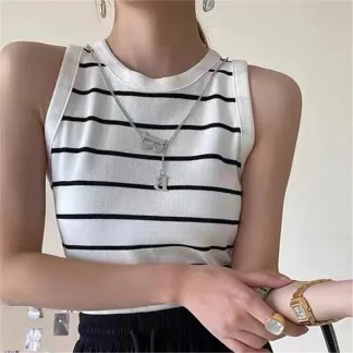 Casual Striped Crop Top