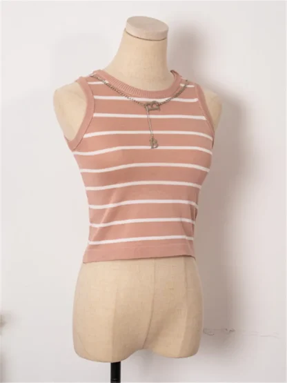 Casual Striped Crop Top - Image 5