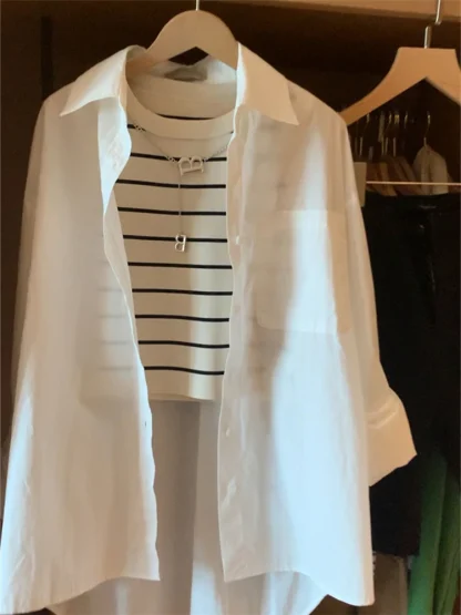 Casual Striped Crop Top - Image 3