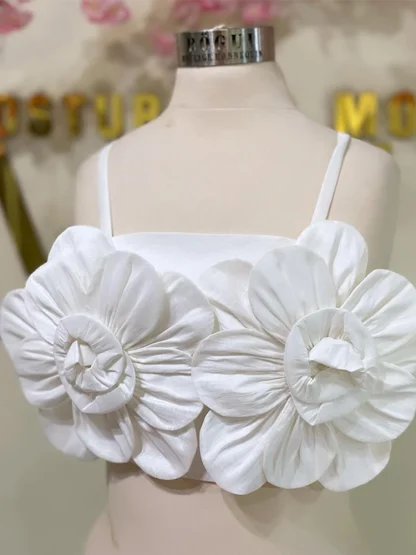 3D Flower Sexy Crop Top - Image 7