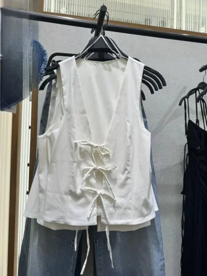 Sexy Tie-up Open Front Crop Top - Image 6