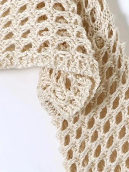 Crochet Hollow Out Crop Top - Image 5