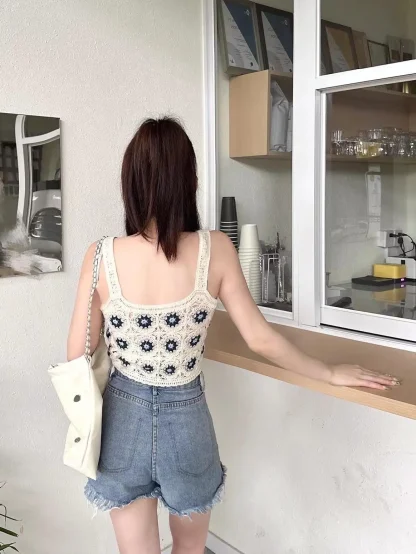 Sexy Crochet Tank Crop Top - Image 4