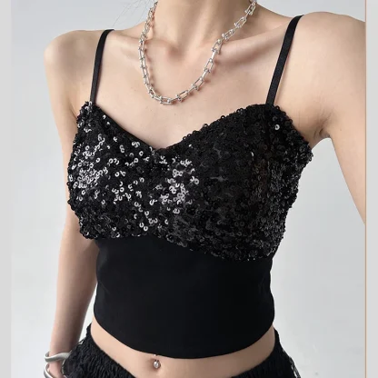 Camisole Sequins Crop Top - Image 5