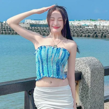 Smocked Bodice Crop Top