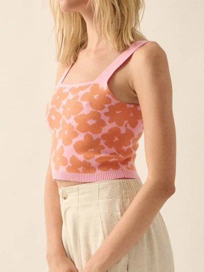 Knitted Square Neck Crop Tops - Image 3