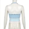 Knitted Ruffled Halter Crop Top - Image 6
