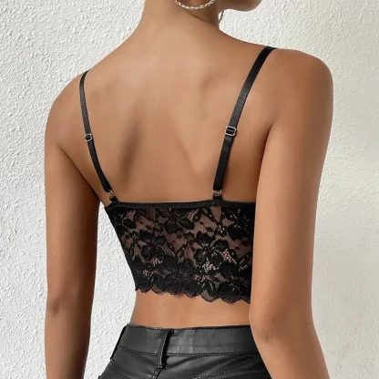 Sexy Lace Bustier Crop Top - Image 2