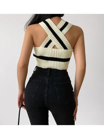 Knitted Halter Crop Top - Image 5