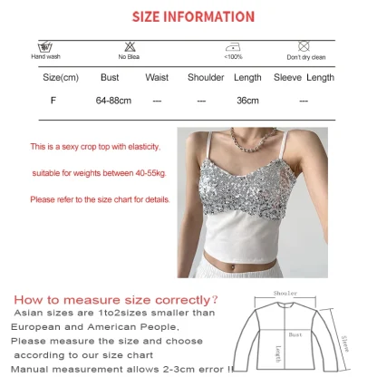 Camisole Sequins Crop Top - Image 7
