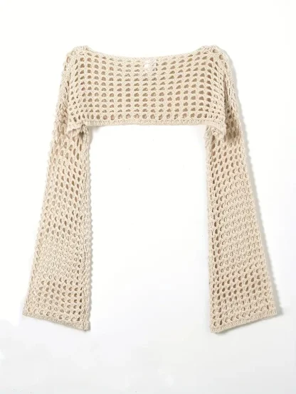 Crochet Hollow Out Crop Top - Image 2