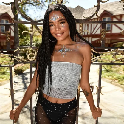 Halter Chain Backless Crop Top - Image 5