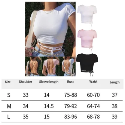 Sexy Backless Tie-up Crop Top - Image 7