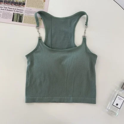 Padded Racerback Crop Tops - Image 4