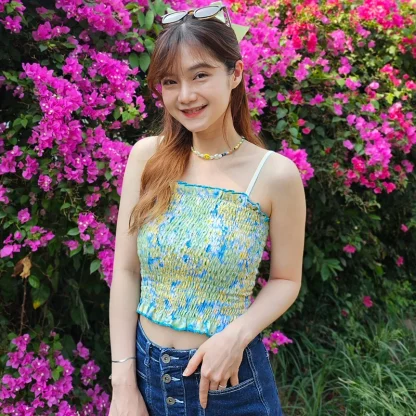 Smocked Bodice Crop Top - Image 6