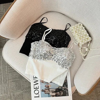 Camisole Sequins Crop Top - Image 6