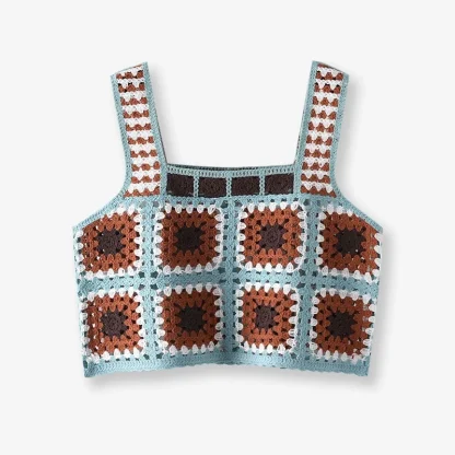 Crochet Square Neck Crop Top - Image 7