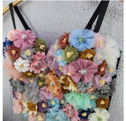 Aesthetic Floral Crop Top - Image 2