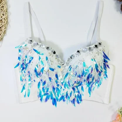Sequin Tassels Bustier Crop Top - Image 6