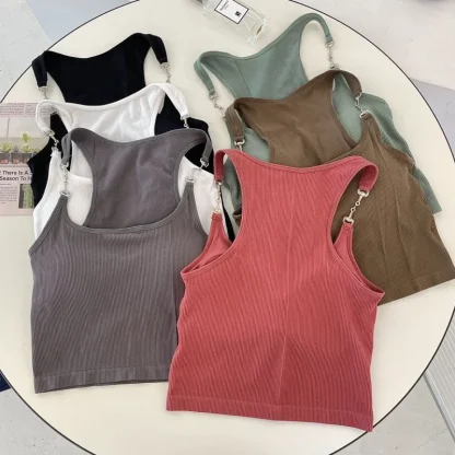 Padded Racerback Crop Tops - Image 5