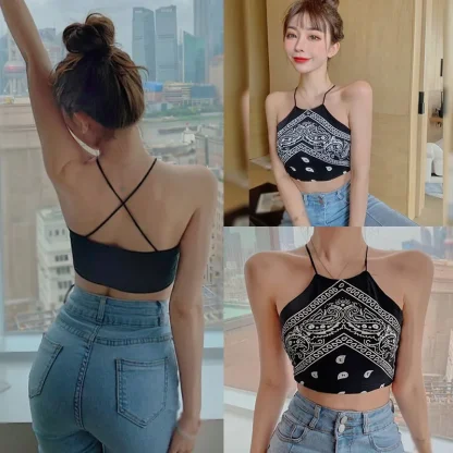 Hanging Neck Sexy Crop Top - Image 6