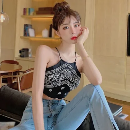 Hanging Neck Sexy Crop Top - Image 4