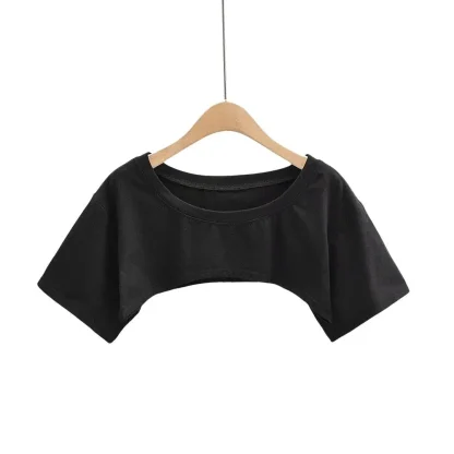 T-shirt Solid Color Crop Top - Image 7