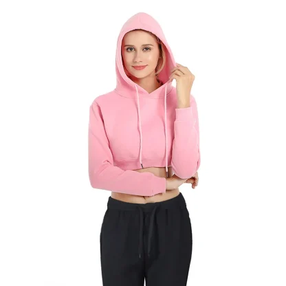 Pullover Plain Color Crop Tops - Image 2