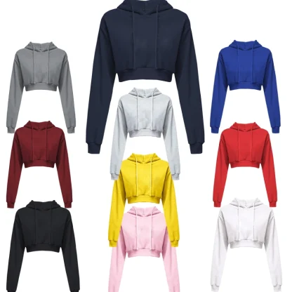 Pullover Plain Color Crop Tops - Image 6