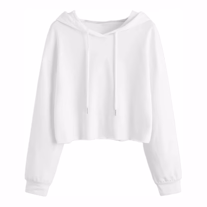 Solid Long Sleeve Crop Tops - Image 6