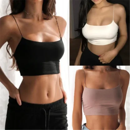 Seamless Spaghetti Strap Crop Tops - Image 5
