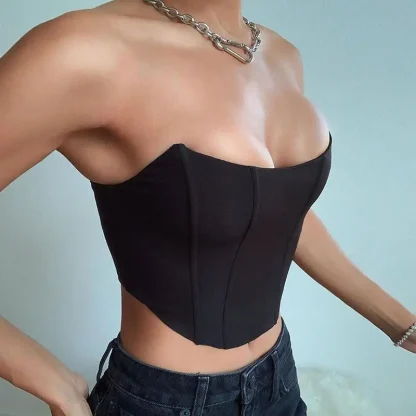 Strapless Chic Bustier Crop Top - Image 3