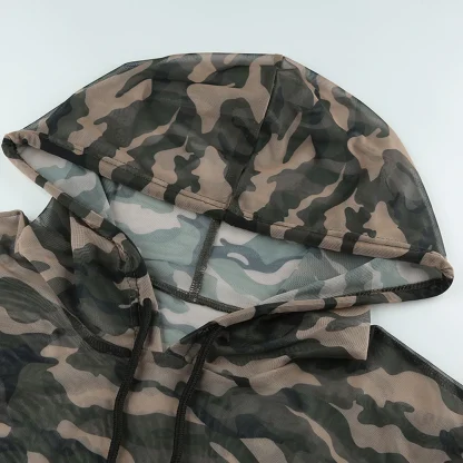 Sexy Camo Long Sleeve Crop Top - Image 3