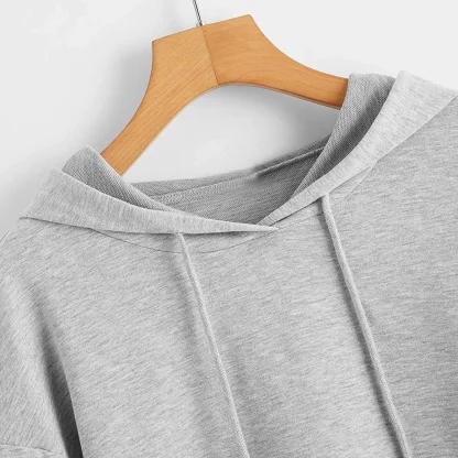 Solid Long Sleeve Crop Tops - Image 5