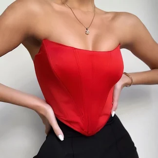 Strapless Chic Bustier Crop Top