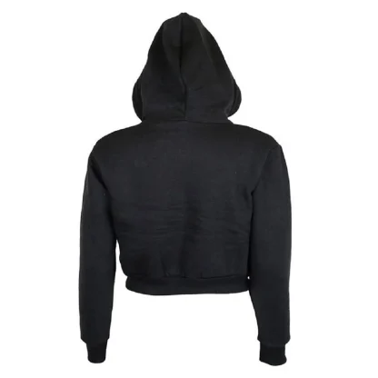 Hooded Long Sleeve Crop Tops - Image 3