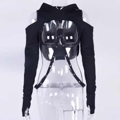 Cold-shoulder Long Sleeve Crop Top - Image 7