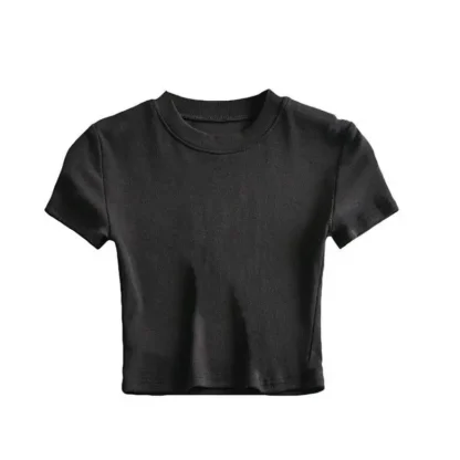 Basic Fitted Knitted Crop Tops - Image 5