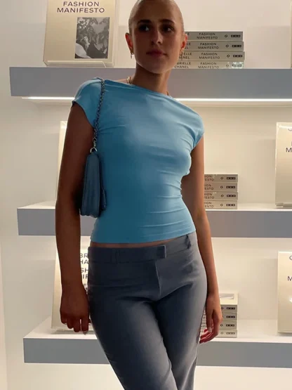 Chic Skinny Backless Crop Tops - Image 3