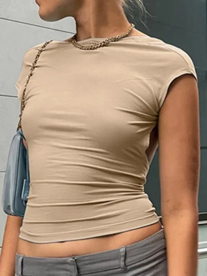Chic Skinny Backless Crop Tops - Image 2