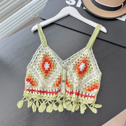 Crochet Hollow Out Crop Tops - Image 5