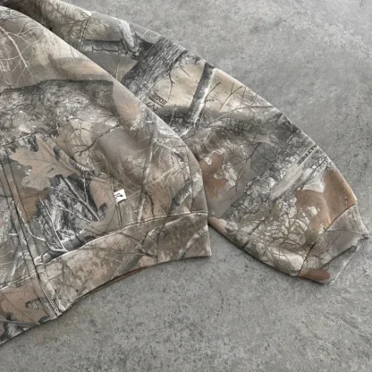 Camo Pattern Hoodie Crop Top - Image 4