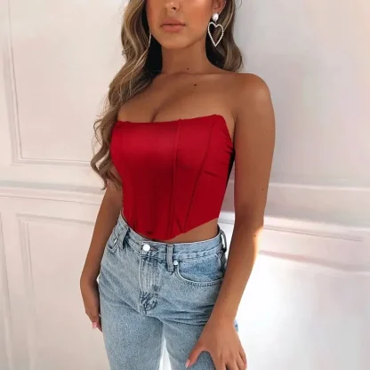 Strapless Bustier Crop Top - Image 5