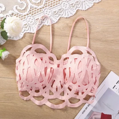 Spaghetti Strap Backless Crop Tops - Image 3