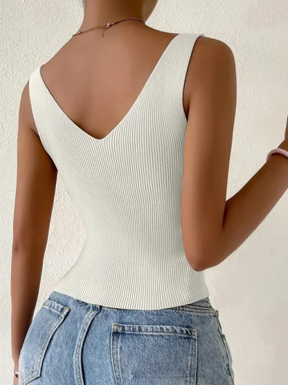 V-neck Drawstring Crop Tops - Image 6