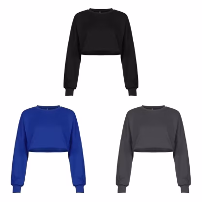 Oversized Pullover Crop Tops - Image 7
