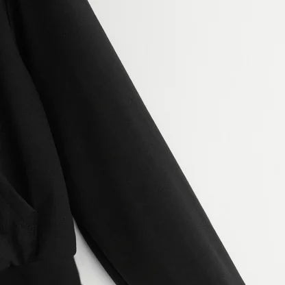 Long Sleeve Zip Up Hoodie Crop Top - Image 6