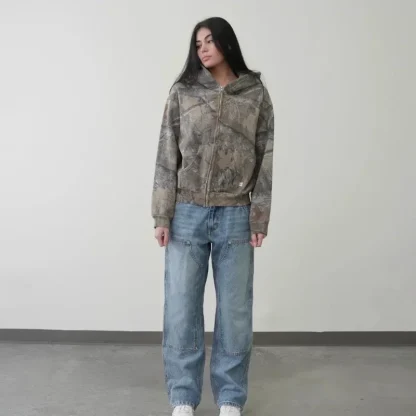 Camo Pattern Hoodie Crop Top - Image 7